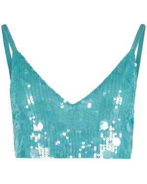 P.A.R.O.S.H. Sequin Top - Blue