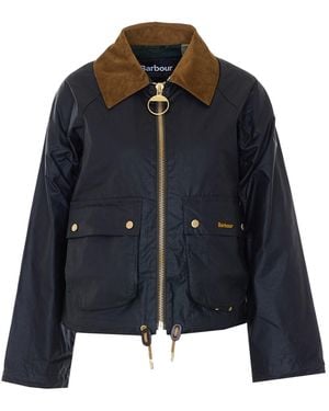 Barbour Wax Marron Jacket - Blue
