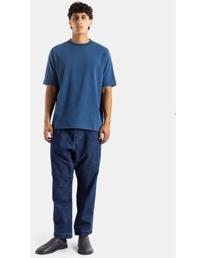 Casey Casey Felix T-Shirt Thick Jersey T-Shirts And Polos - Blue