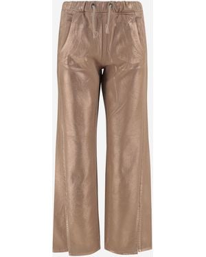 DON'T @ ME Cotton Trousers - Natural