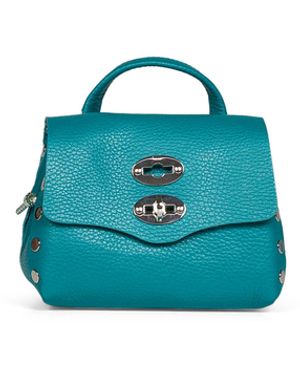 Zanellato Handbag Postina Super Baby Pesto Bovine Leather Handbags - Blue