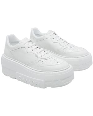 Casadei Sneakers Calf Leather/Rubber Sole - White
