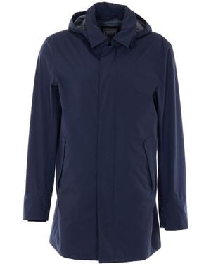 Herno Long Raincoat - Blue