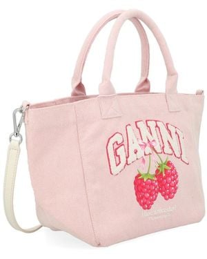 Ganni Handbag Raspberry Recycled Polyester Handbags - Pink