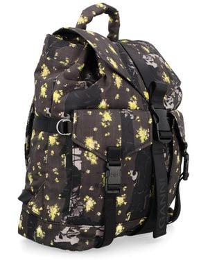 Ganni Backpack Re-Tech Recycled Polyamide Backpacks - Black