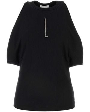 McQueen Alexander Mcqueen Ribbed Cotton Sweater - Black