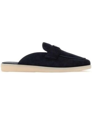 Prada Suede Slippers - Blue