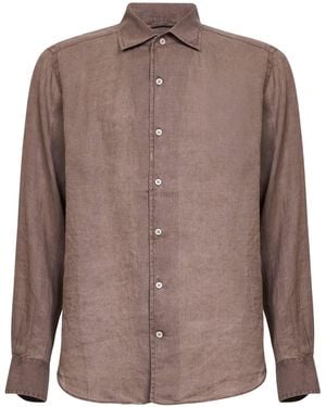 MC2 Saint Barth Linen Raphael Shirt - Brown
