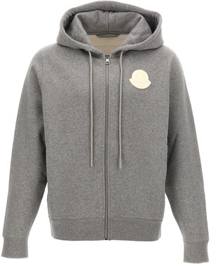 Moncler Logo Hoodie - Grey