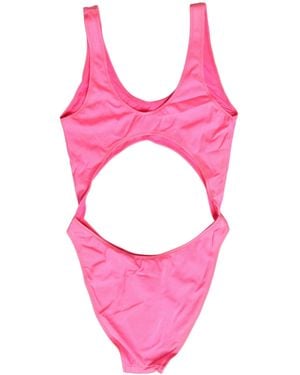 Dolce & Gabbana Cut-Out High Leg One Piece Swimsuit Swimwear Elastane Polyester Clothing - Pink