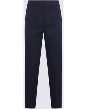 Etro Blue Cotton Stretch Trousers