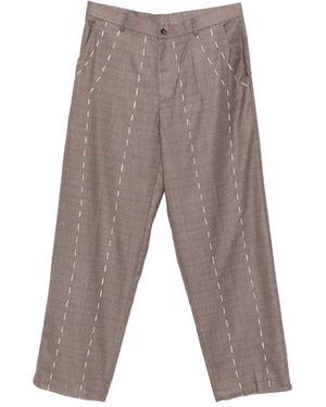 Kidsuper Tailored Trousers Plaid Outer: Polyester - Grey