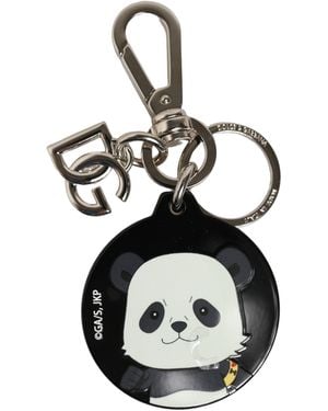 Dolce & Gabbana Kaisen Panda Chibi Charm Metal Keychain Keyring - Black