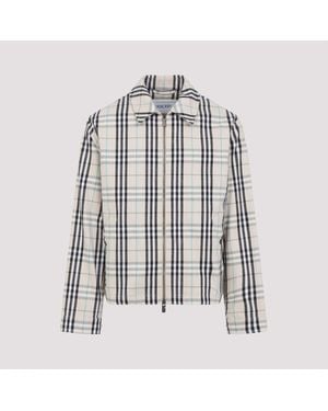 Burberry Full Zip Over Jacket - White