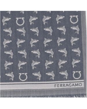 Ferragamo Scarf Wool - Metallic