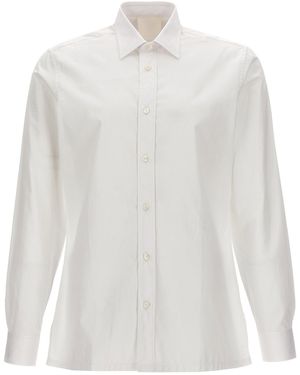 Givenchy Logo-Embroidered Cotton Poplin Shirt - White
