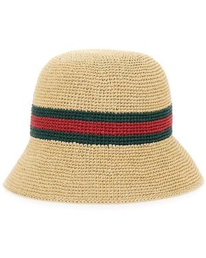 Gucci Bucket Hat Straw - Natural