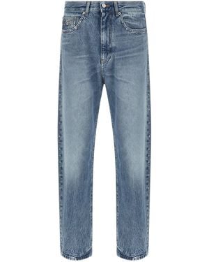 Versace Studded Medusa Jeans - Blue