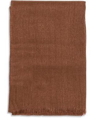 Brunello Cucinelli Silk And Cashmere Scarf - Brown
