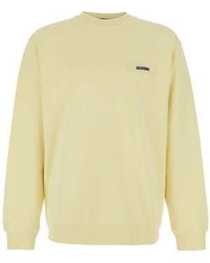 Jacquemus Crewneck Sweatshirt Le Gros Grain Sweatshirts - White