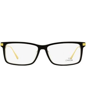 Omega Om5014 Rectangular Eyeglasses 005- 58Mm Plastic (Acetate)/Metal - Black