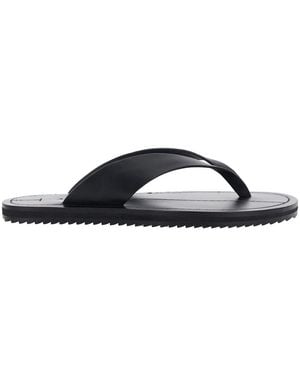 A.Emery Flora Sandals With Flip-Flop Design And Grooved Sole - Black