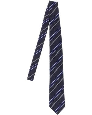 Tom Ford Diagonal-Striped Silk Necktie - Blue
