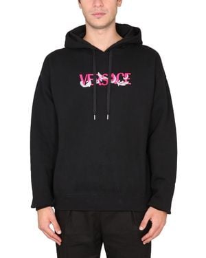 Versace Sweatshirt With Logo - Black