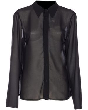 MM6 by Maison Martin Margiela Transparent Shirt - Black