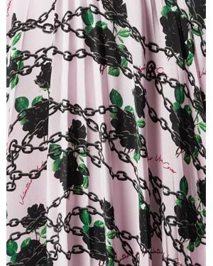 Valentino X Undercover Silk Pleated Skirt - Black