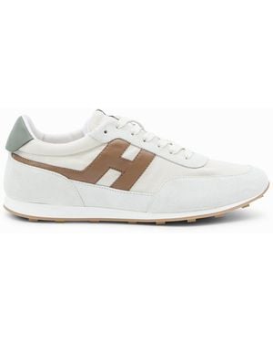 Hogan And Leather Athletic Trainers - White