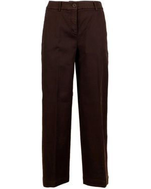 Via Masini 80 Trousers - Brown