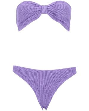 Hunza G Bikini Set Jean Polyamide Swim Shorts - Purple
