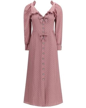 Alessandra Rich Silk Casual Dress - Pink
