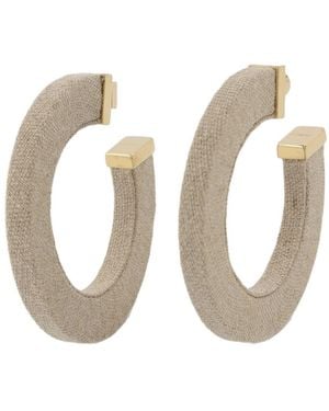 Jacquemus La Créole Linu Earrings Linen Others Jewelry-Watches - White
