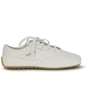 McQueen Calf Leather Bos Taurus Athletic Trainers - White