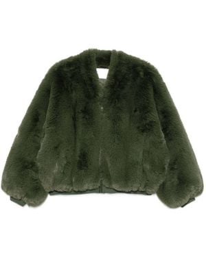 032c Faux-Fur Textured Jacket - Green