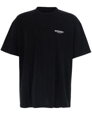 Represent T-Shirt Crew Neck Cotton T-Shirts - Black