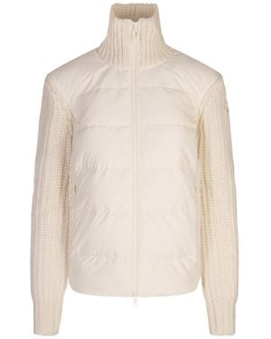 Moncler Padded Cardigan With Zip - White