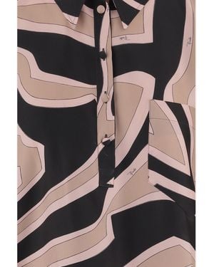 PUCCI Silk Dress With Labyrinth Print - Black