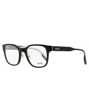 ZEGNA Square Acetate Eyeglasses Ez5253 001 53Mm Plastic (Acetate) - Black