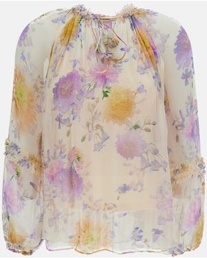 Zimmermann Luna Ruffle Blouse - White