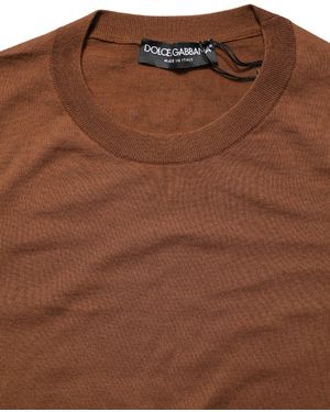 Dolce & Gabbana Cashmere Crew Neck Pullover Jumper Clothing - Brown