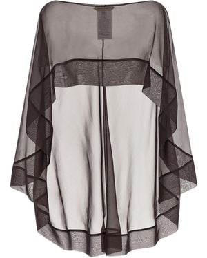 Alberta Ferretti Chiffon Scarf - Grey