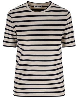 Jil Sander Striped T-Shirt - Black