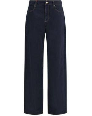 Max Mara Cotton Casual Pants - Blue