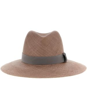 Brunello Cucinelli Hemp Fedora Accessory - Brown