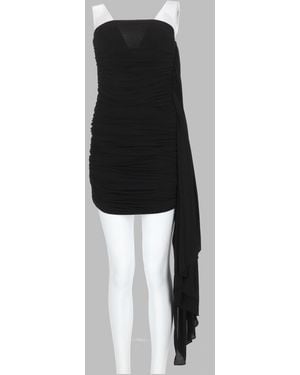 Alexander Wang Dress Mini Draped Cupro - Black