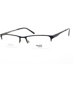 Elasta Elasta 3099 Metal Rectangular Eyeglasses - Black