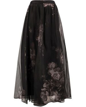 Zimmermann Hypnotic Maxi Skirt Silk Long Skirt - Black